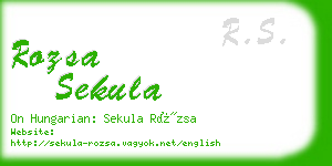 rozsa sekula business card